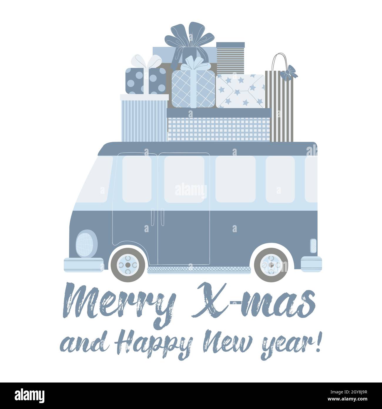 Gift in car Stock Vector Images Alamy