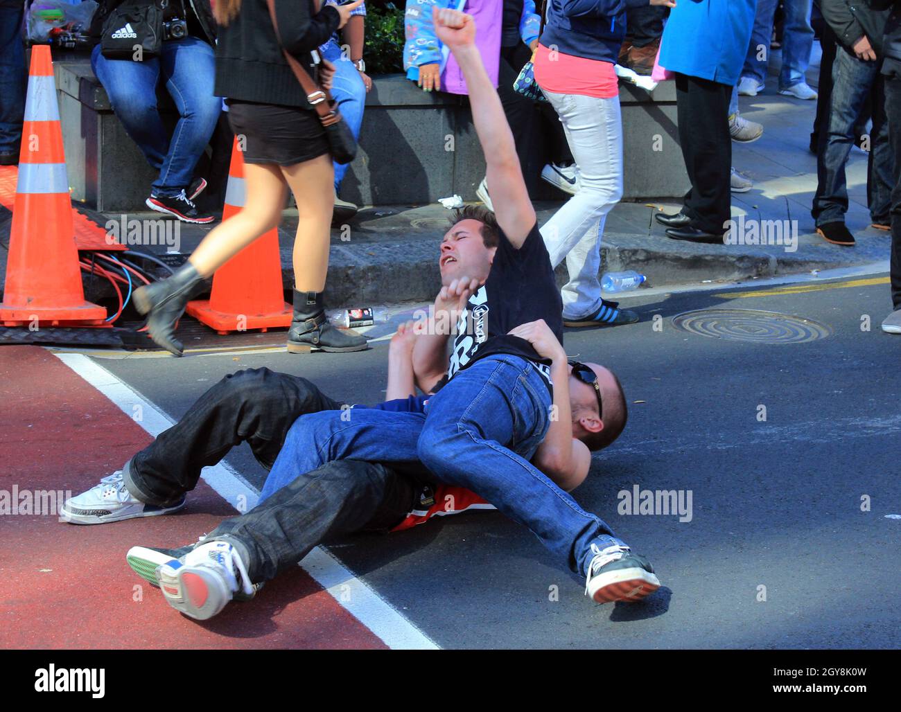 Rugby World Cup fans and Supporters at the Auckland Waterfront for the ...