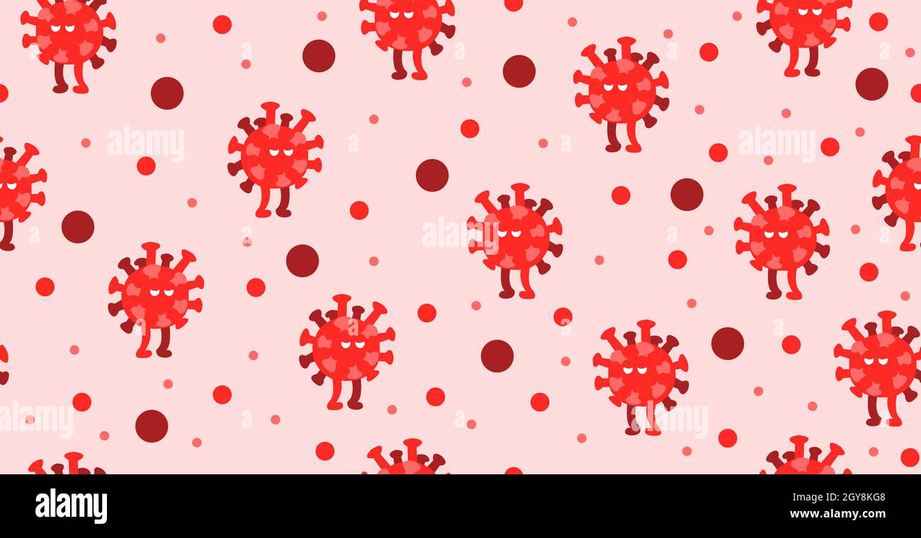 Seamless pattern, novel coronavirus COVID-19 virus - Vector ...