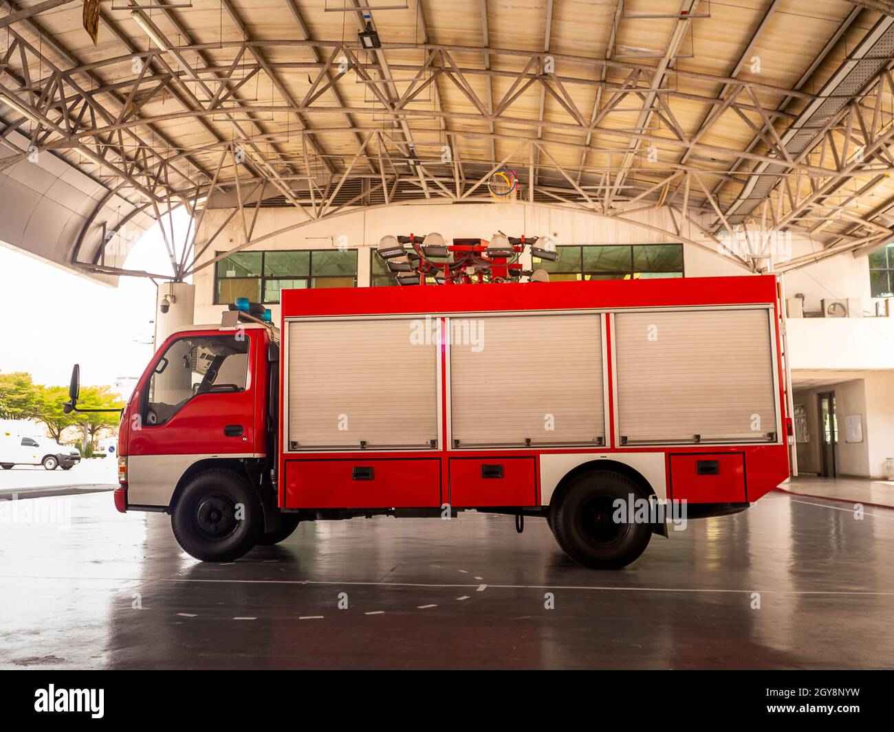 Fire Control Car valve main control Fire truck car firefighter rescue Stock Photo - Alamy
