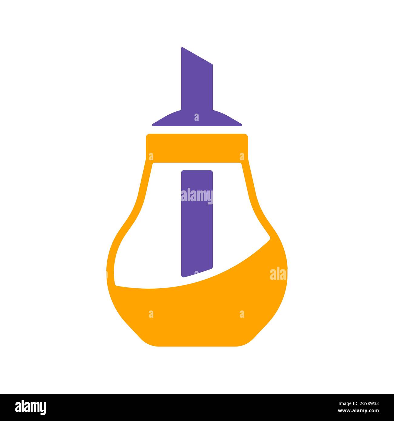 Sugar bowl shaker bottle vector glyph icon. Kitchen appliance. Graph
