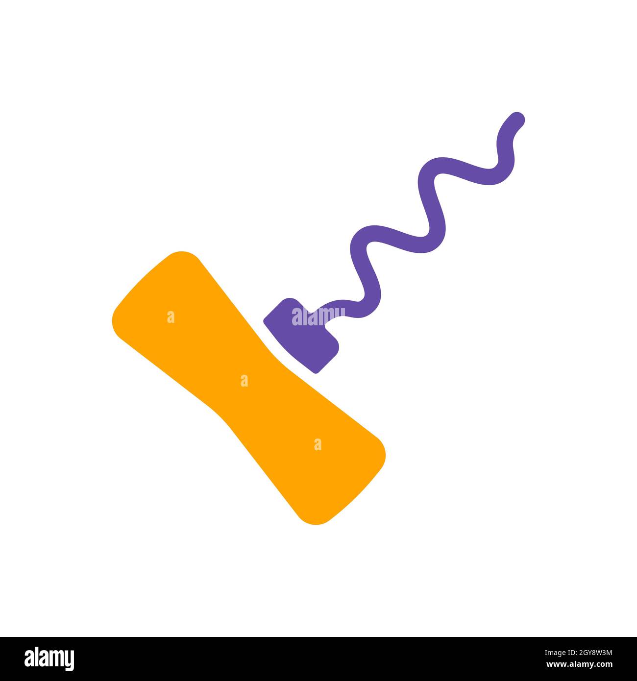 Corkscrew vector glyph icon. Kitchen appliances. Graph symbol for ...