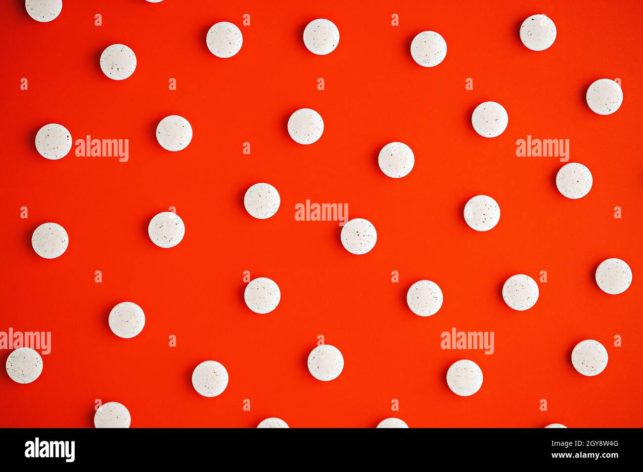 white pills background Stock Photo