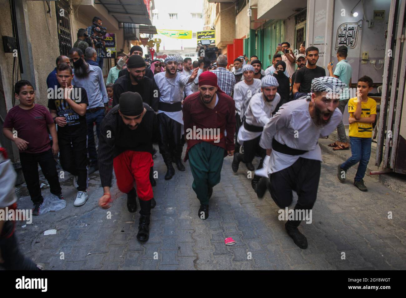 Gaza, Palestine. 07th Oct, 2021. The Palestinians celebrate the ...