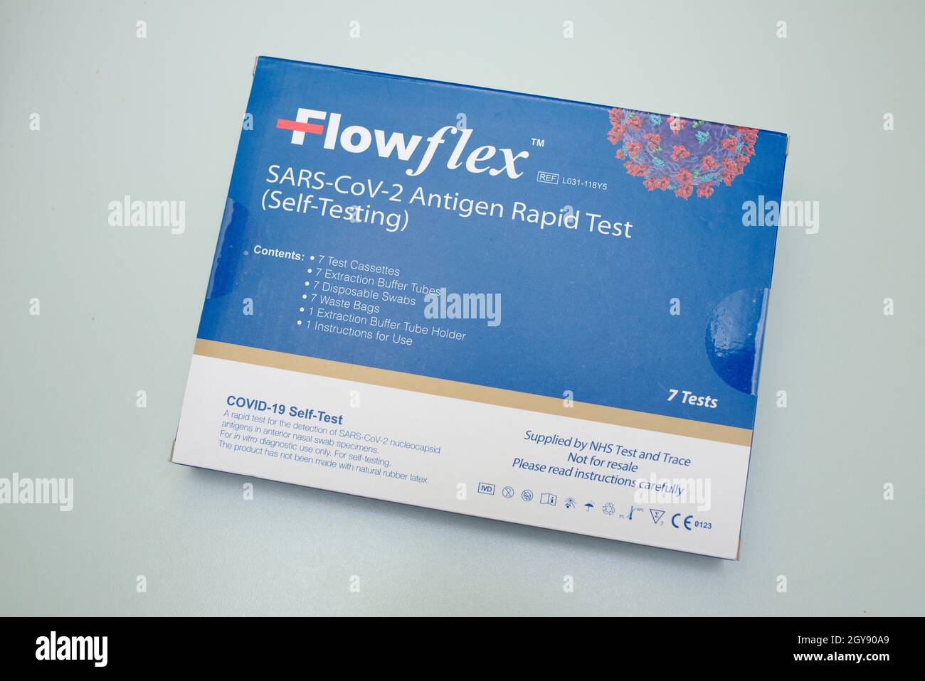 Covid 19 antigen rapid test packs of several lateral flow tests for