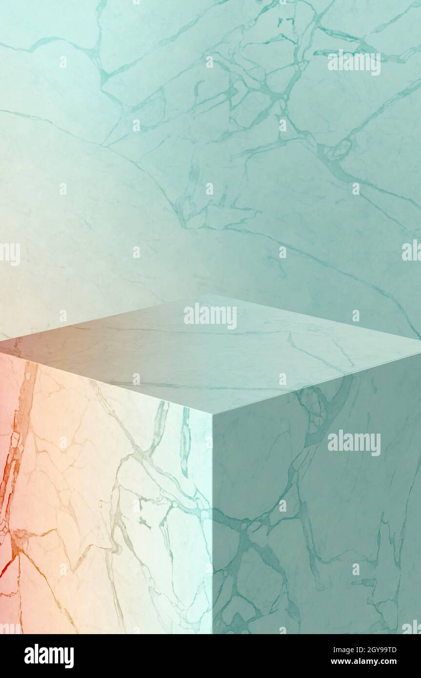 3d illustration. Isolation view , Pastel marble texture luxurious ...
