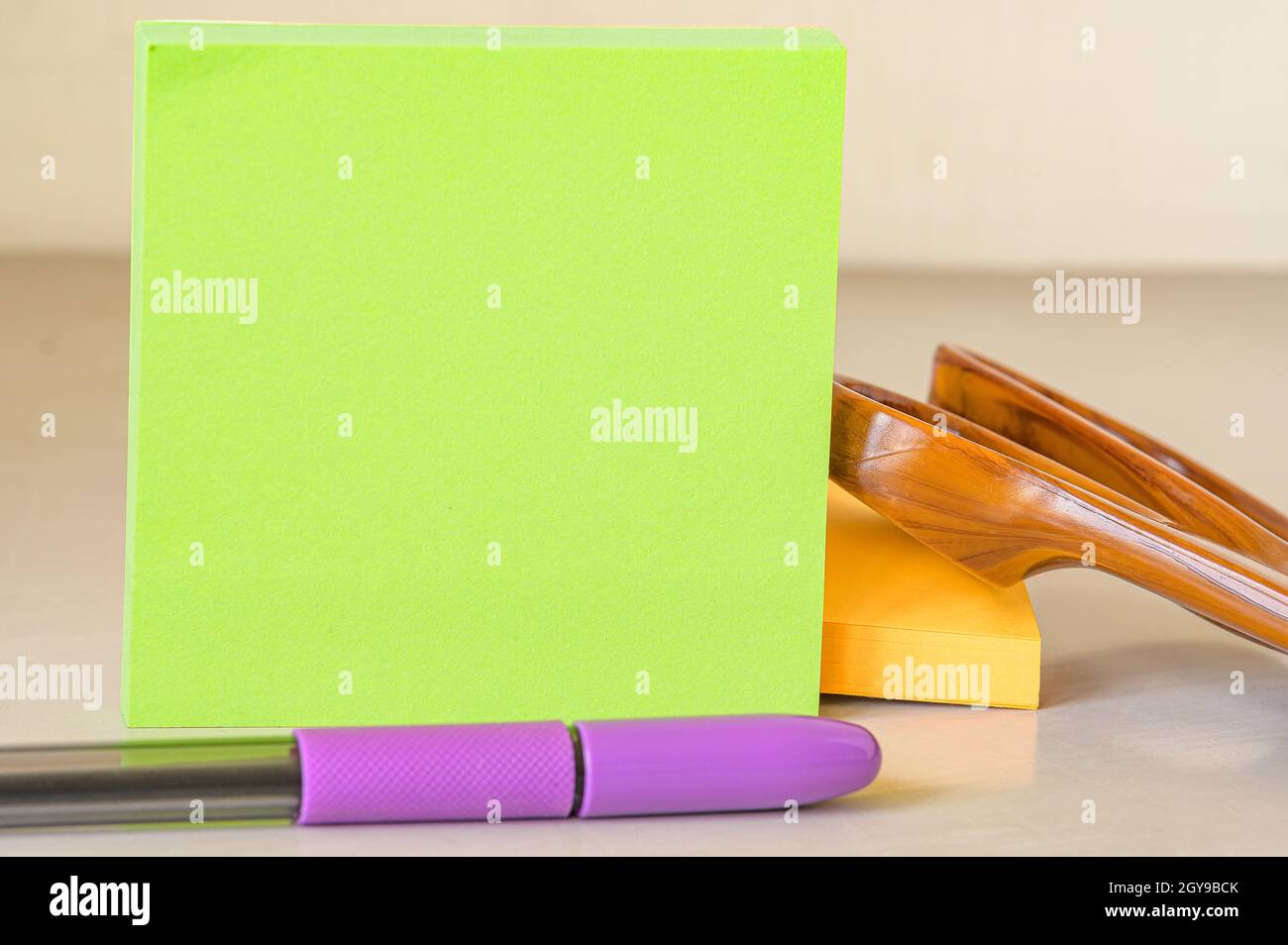 Multiple Assorted Collection Office Stationery Photo Placed Over Table Stock Photo