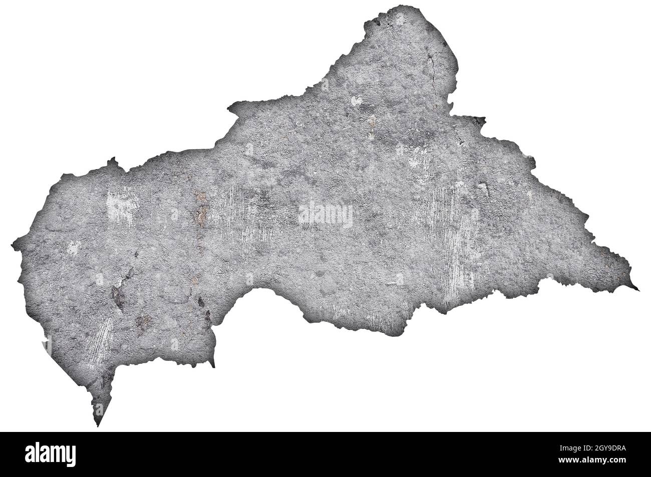 Map of Central African Republic on weathered concrete Stock Photo - Alamy