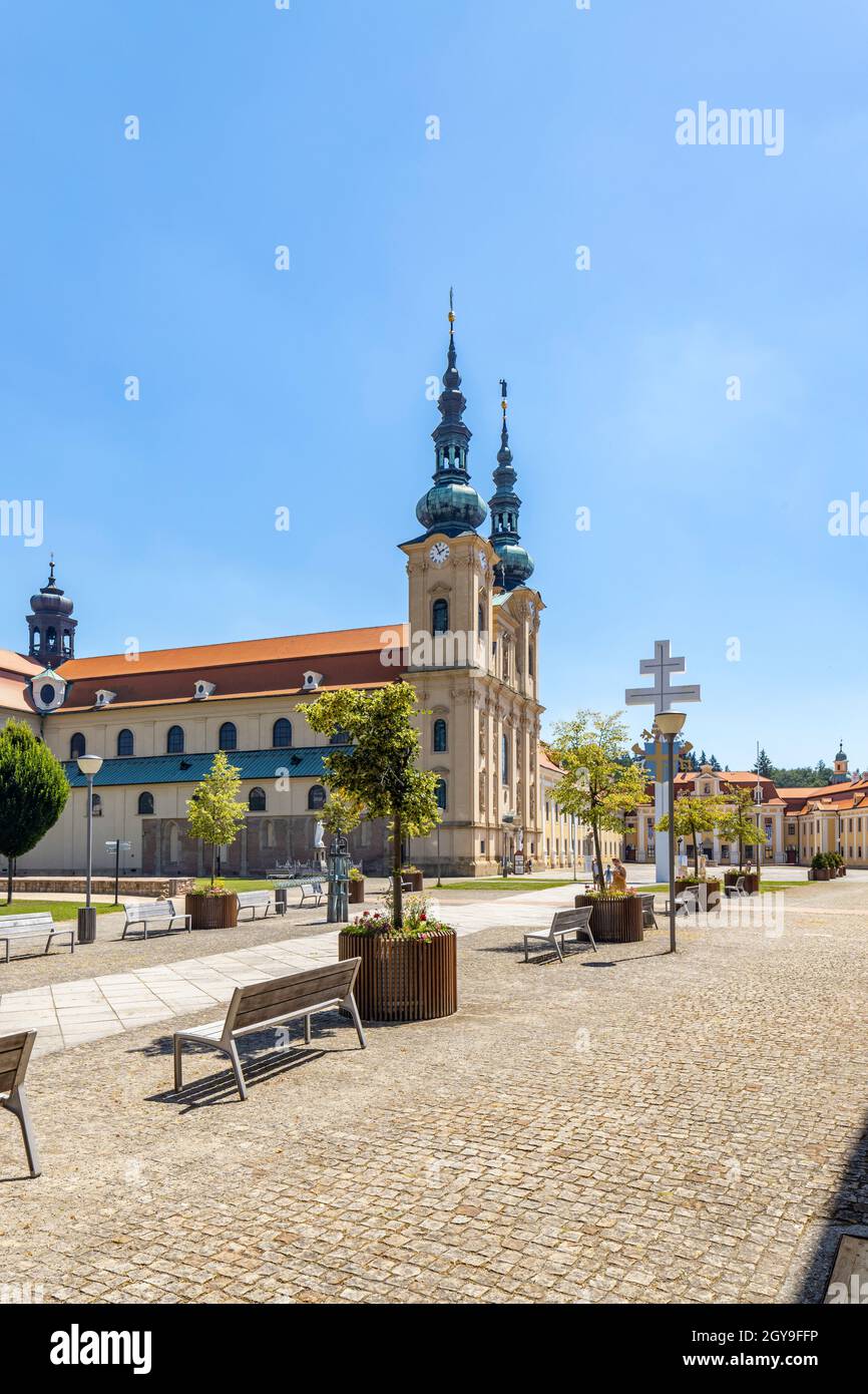 Basilica of Assumption of Mary and Saint Cyrillus and Methodius, Velehrad, Czech Republic Stock Photo
