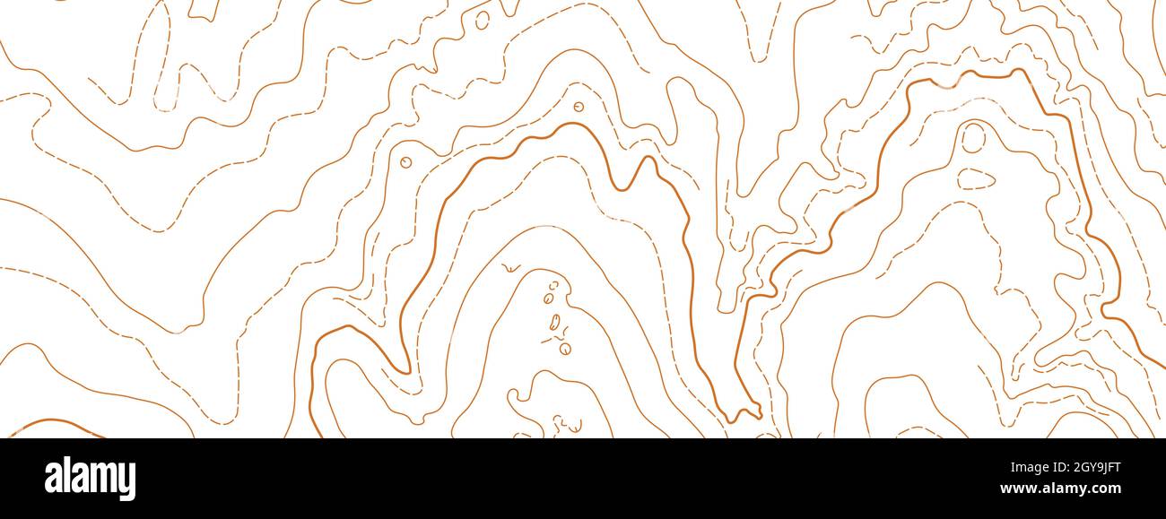 Abstract vector topographic map with isolines on white background Stock ...