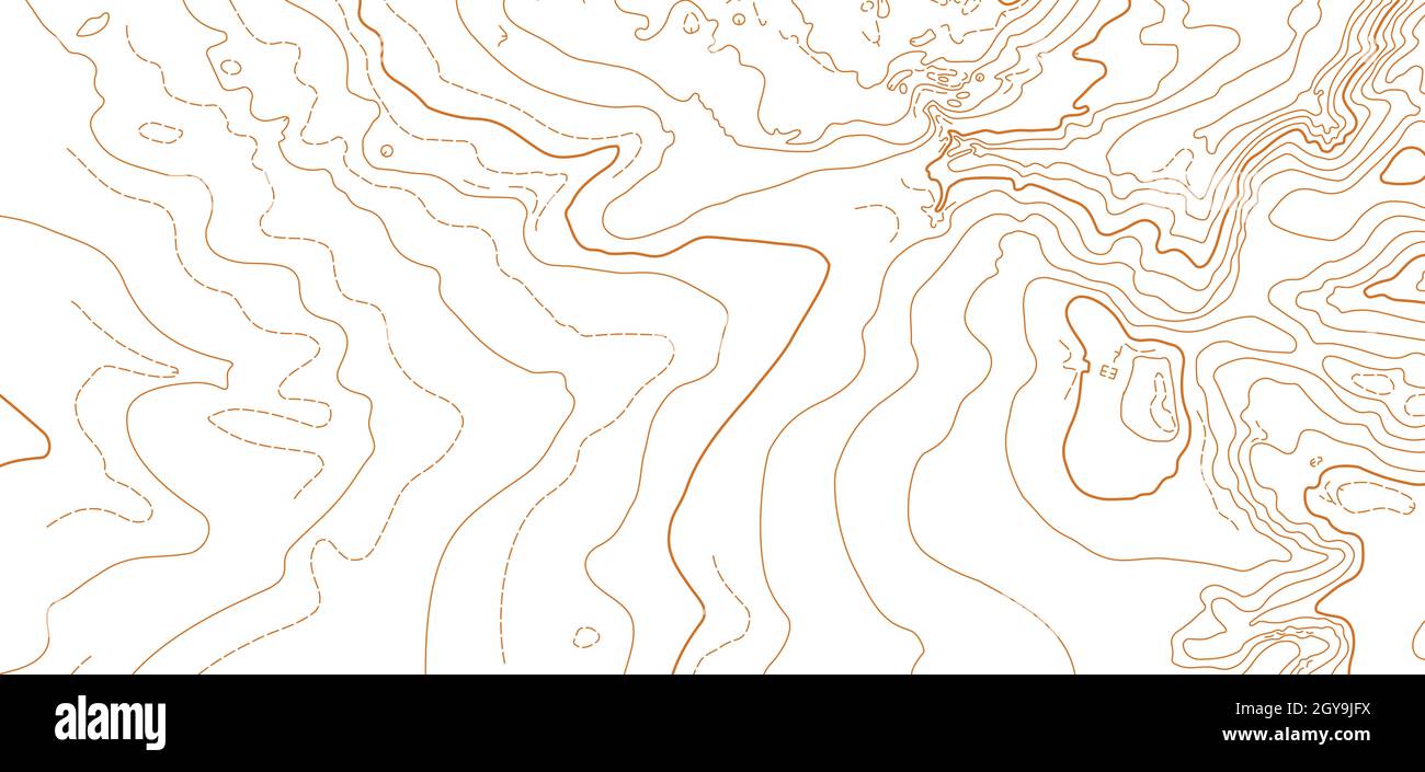 Abstract vector topographic map with isolines on white background Stock ...