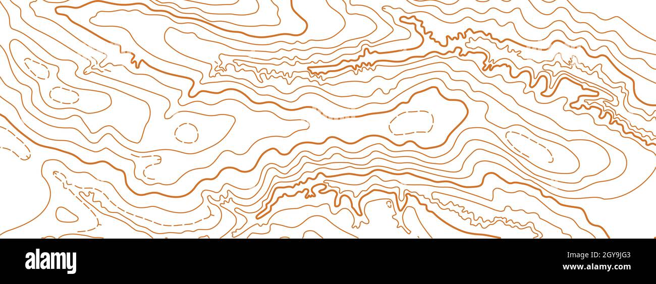 Abstract vector topographic map with isolines on white background Stock ...