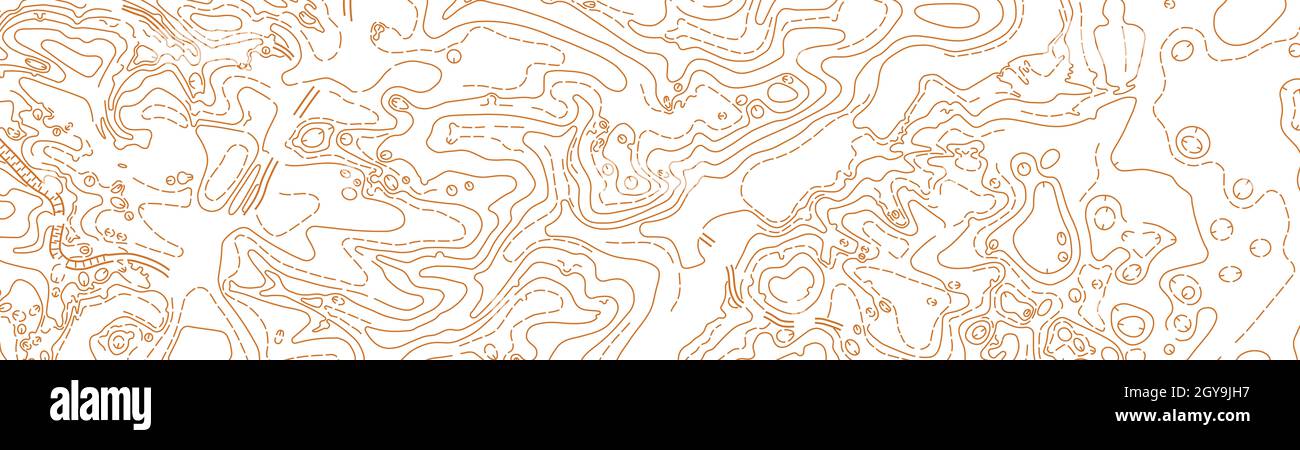 Abstract vector topographic map with isolines on white background Stock ...