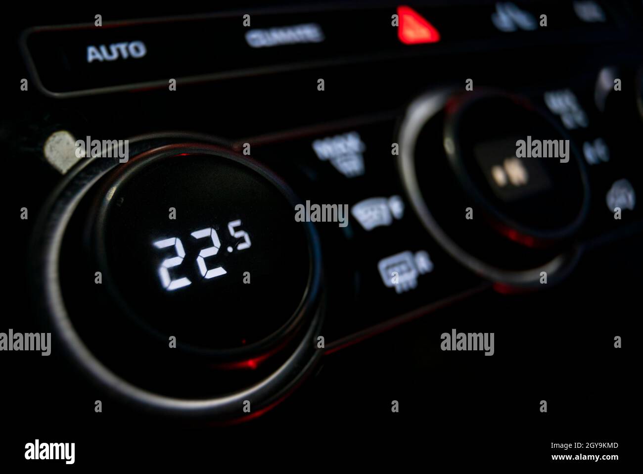 Detail of buttons of Climate control and car ventilation Stock Photo - Alamy
