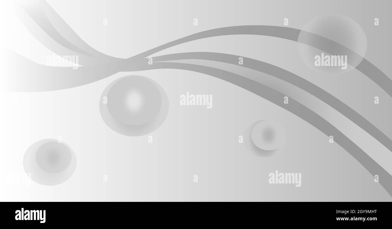White vector background with wavy lines and dots - illustration Stock ...