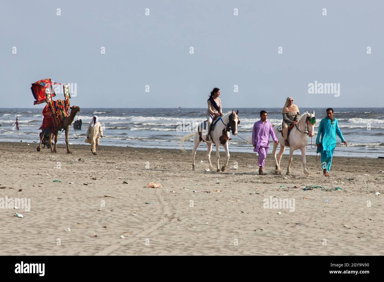 Lifestyle in Clifton Beach in Karachi, Pakistan Stock Photo Alamy