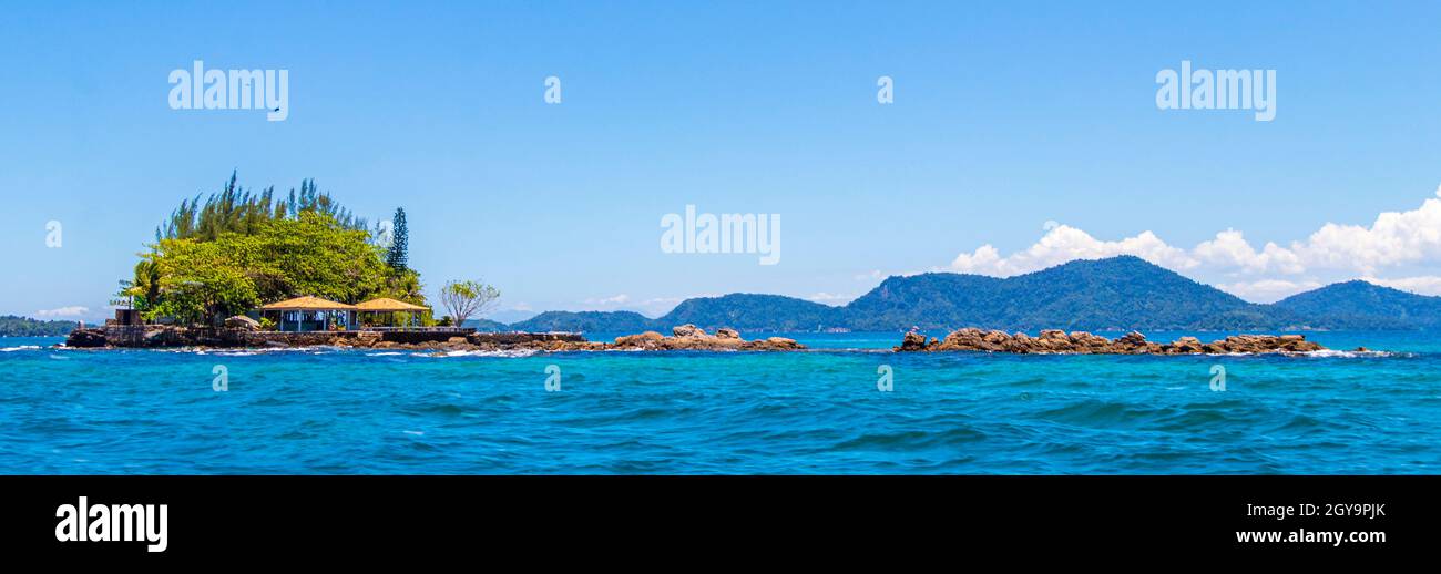 Panorama of tropical islands Ilha Grande in Angra dos Reis, Rio de Janeiro, Brazil. Stock Photo