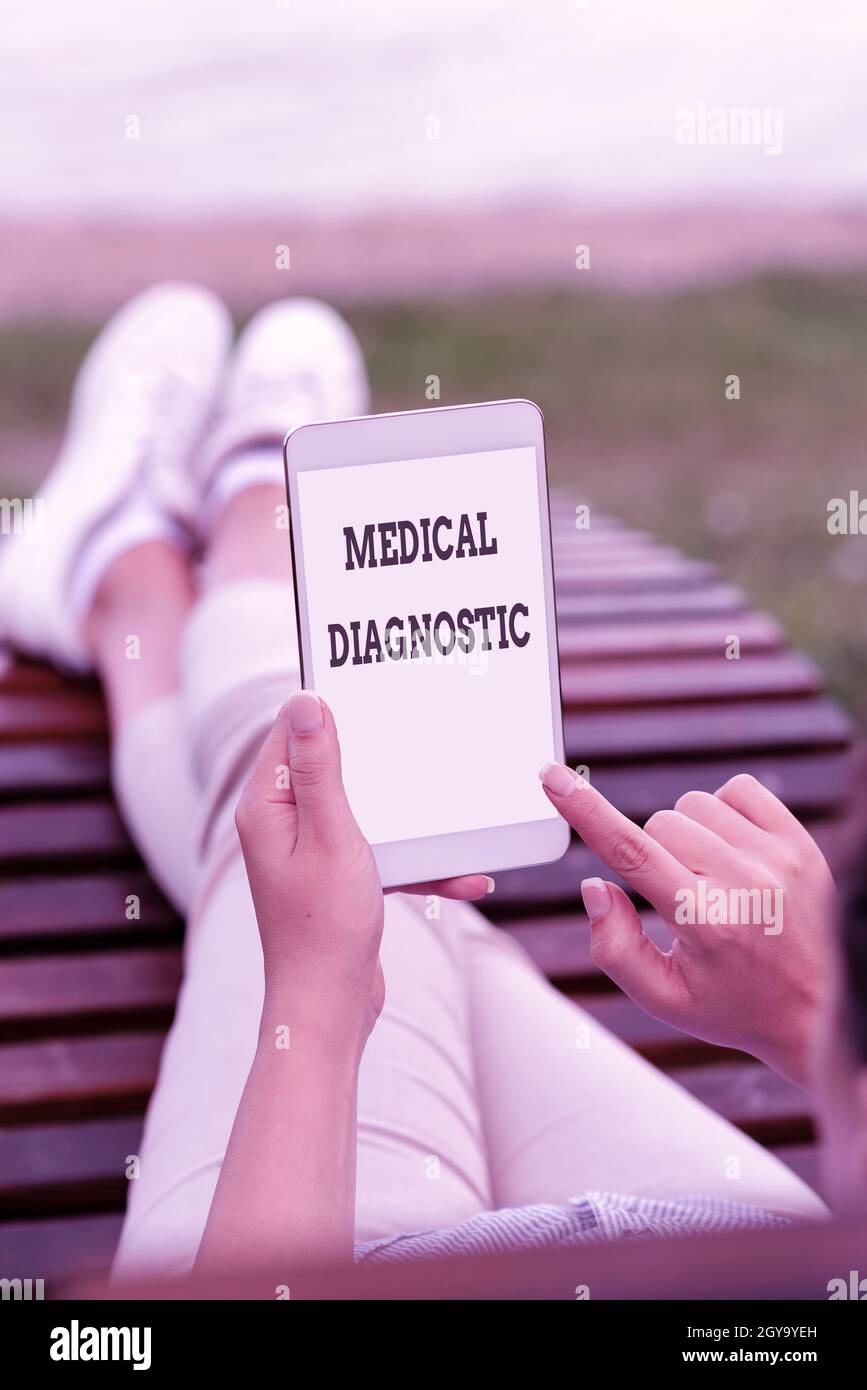 Text caption presenting Medical Diagnostic, Business overview detection