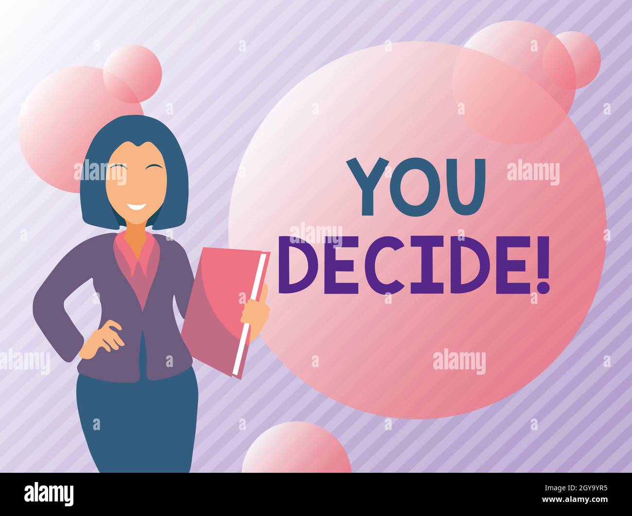 Inspiration showing sign You Decide, Word for giving a chance to somebody to decide over a set of choices Abstract Discussing Important News, Explaini Stock Photo
