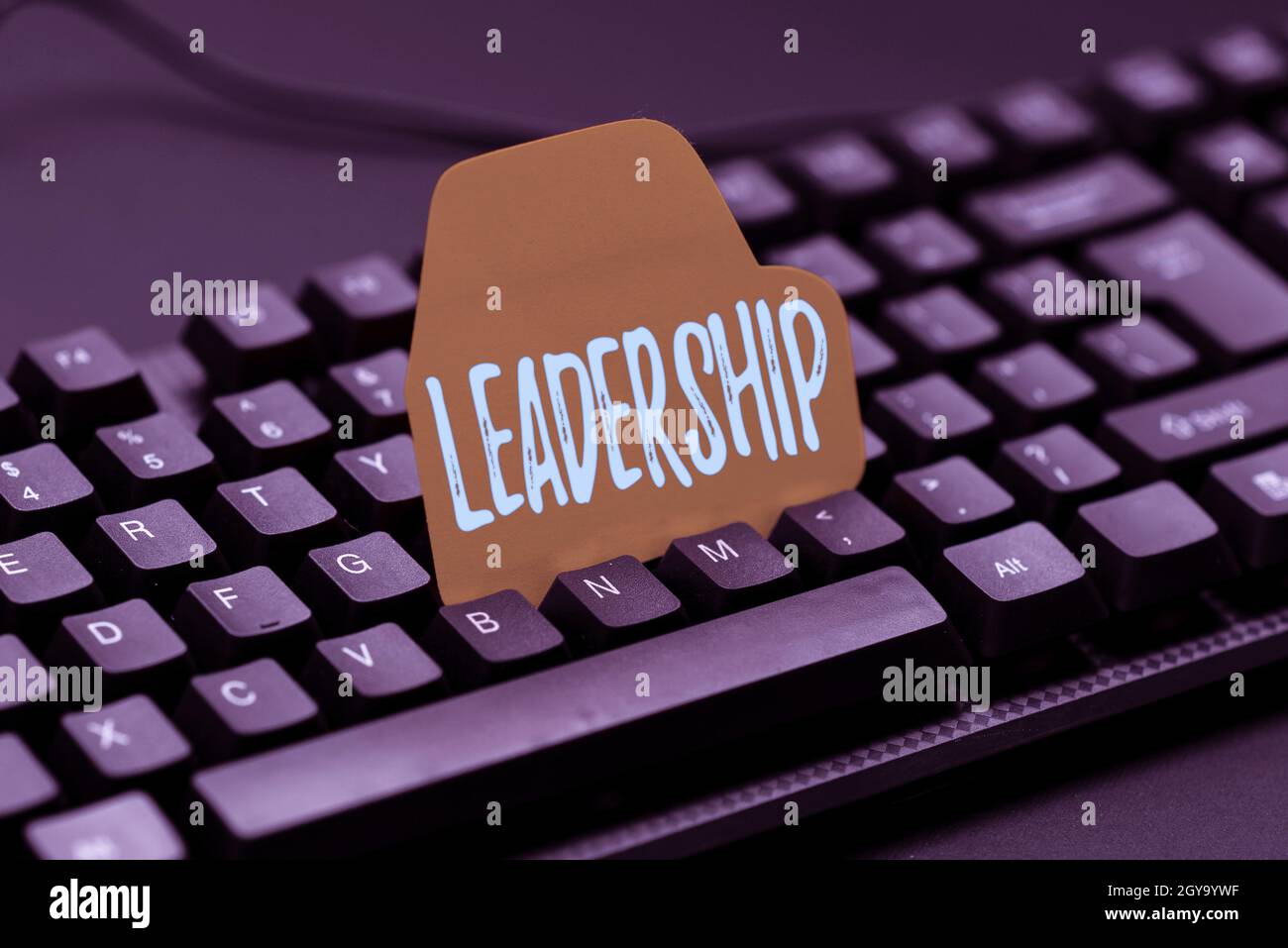 Text showing inspiration Leadership, Word Written on art of motivating to act toward achieving a common goal Typing Cooking Instructions And Ingredien Stock Photo