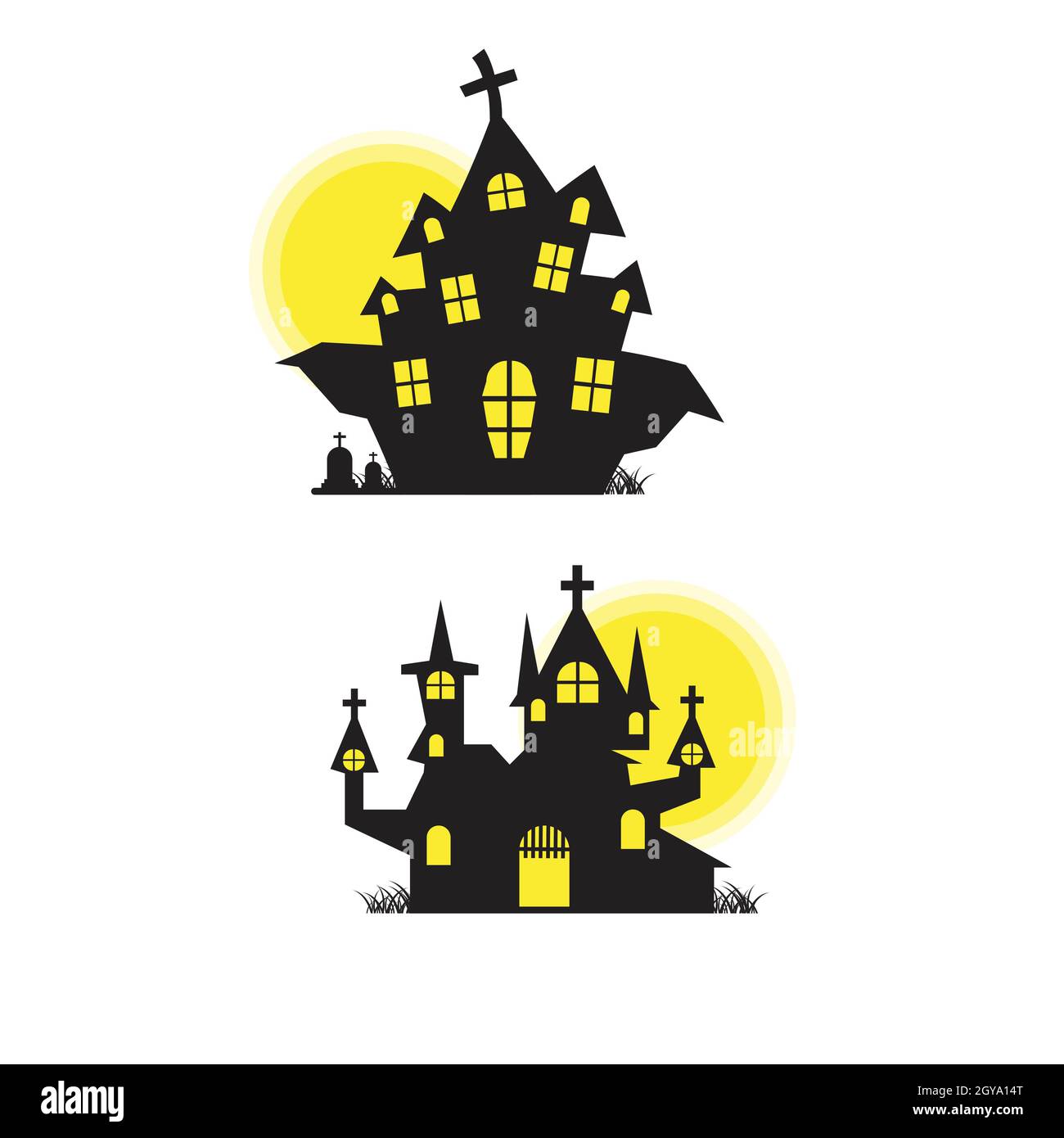 House halloween background vector illustration design template Stock Photo