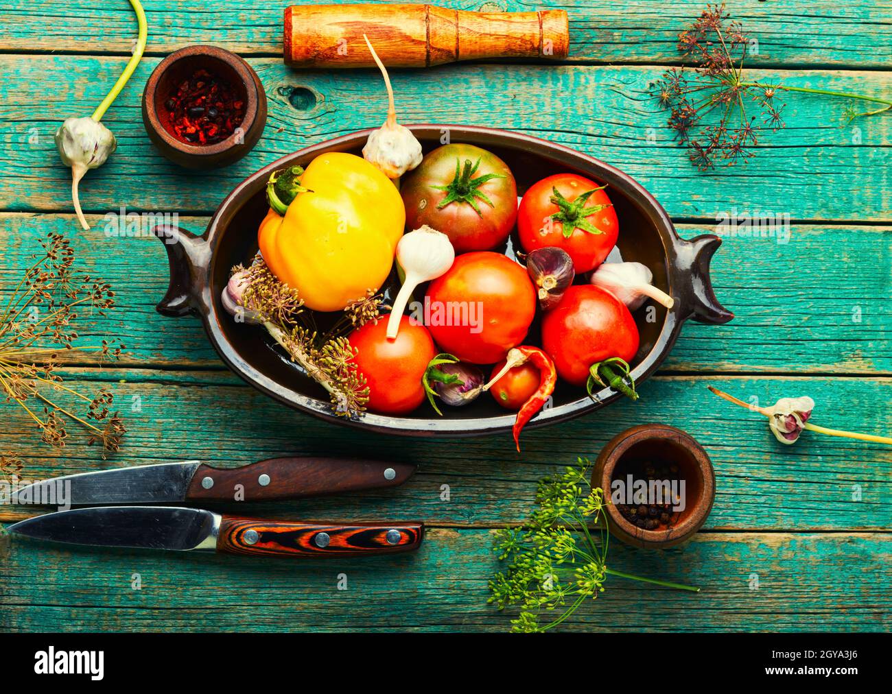 Salted homemade tomato.Cooking process.Canned tomato.Marinated