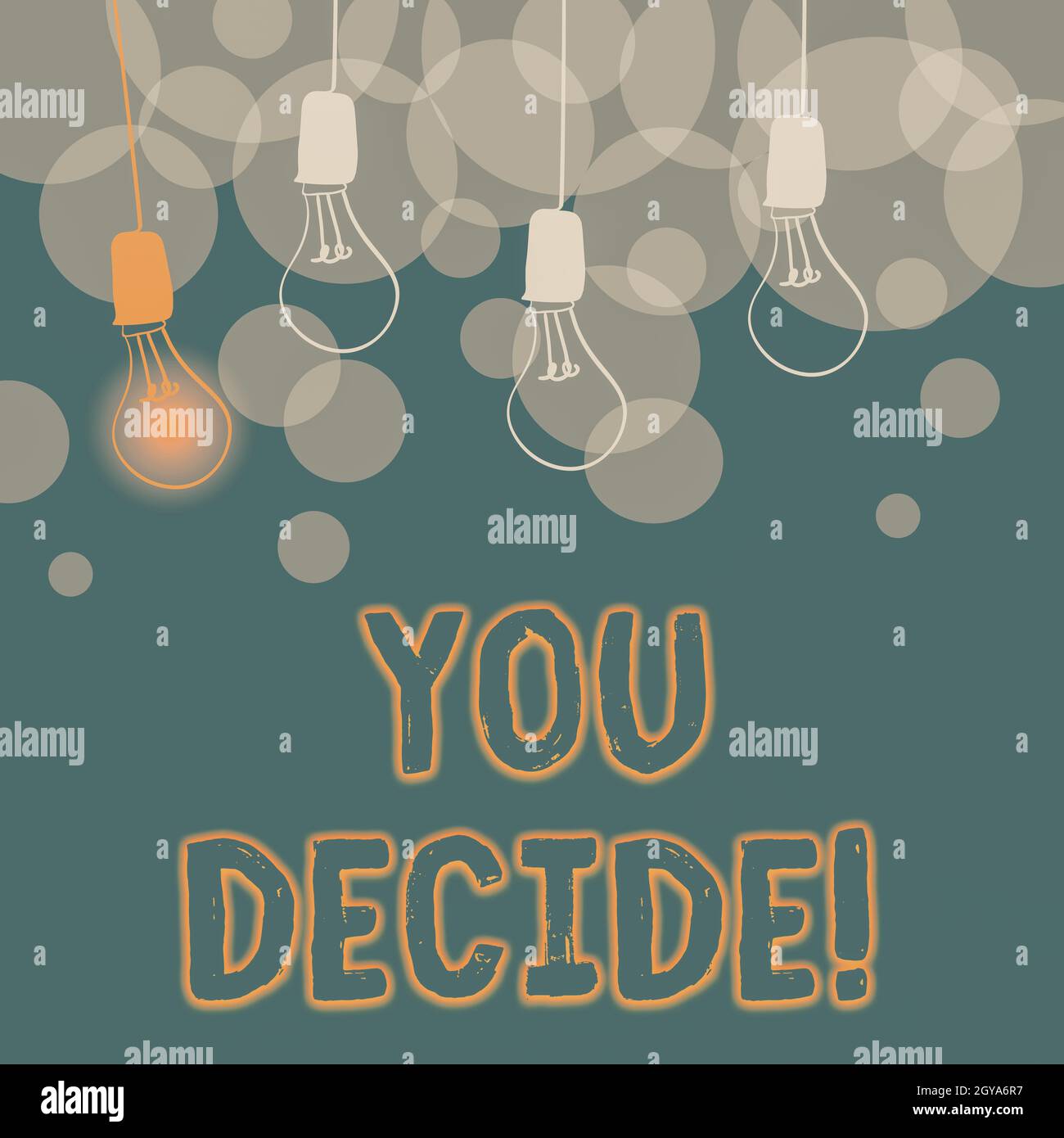 Inspiration showing sign You Decide, Business showcase giving a chance to somebody to decide over a set of choices Abstract Displaying Different Ideas Stock Photo