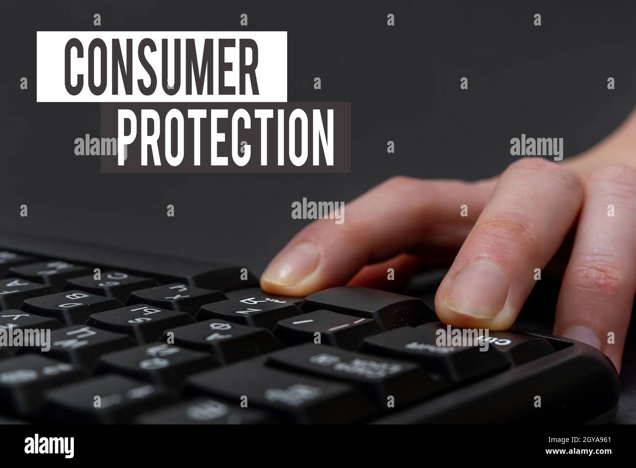 Text showing inspiration Consumer Protection, Internet Concept ...