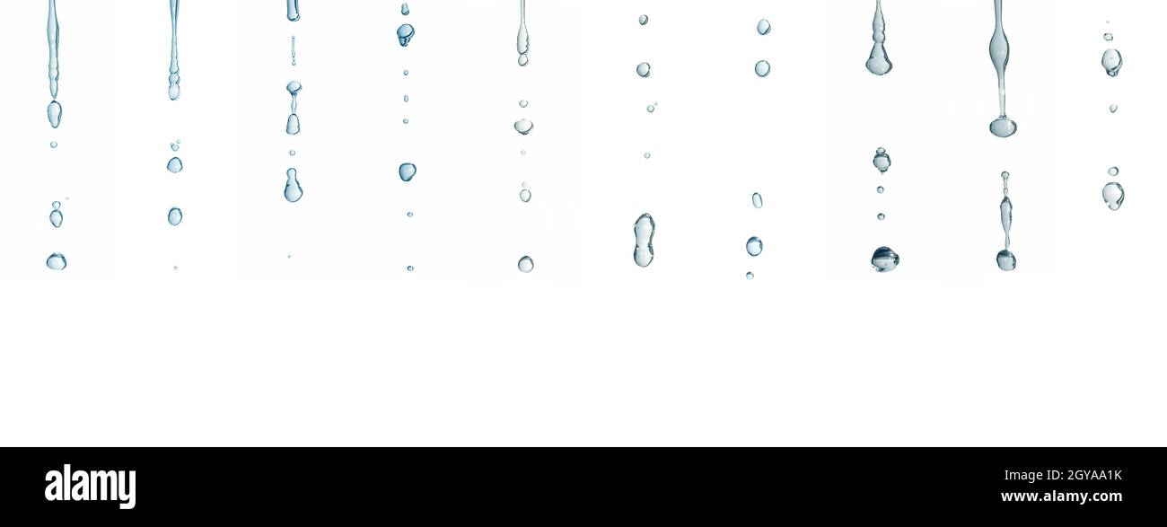 droplets of water over a white background Stock Photo - Alamy