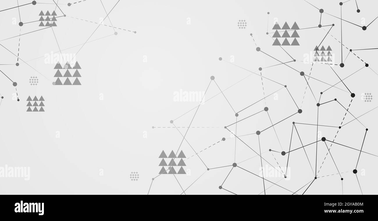 Abstract white background with lines and circles - Vector illustration ...