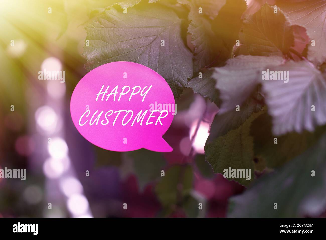 Handwriting Text Happy Customer Business Concept Highest Satisfaction