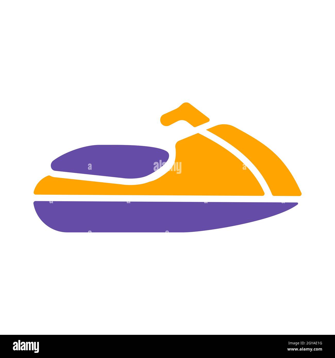 Fast water scooter and boat, luxury boat vector glyph icon. Graph