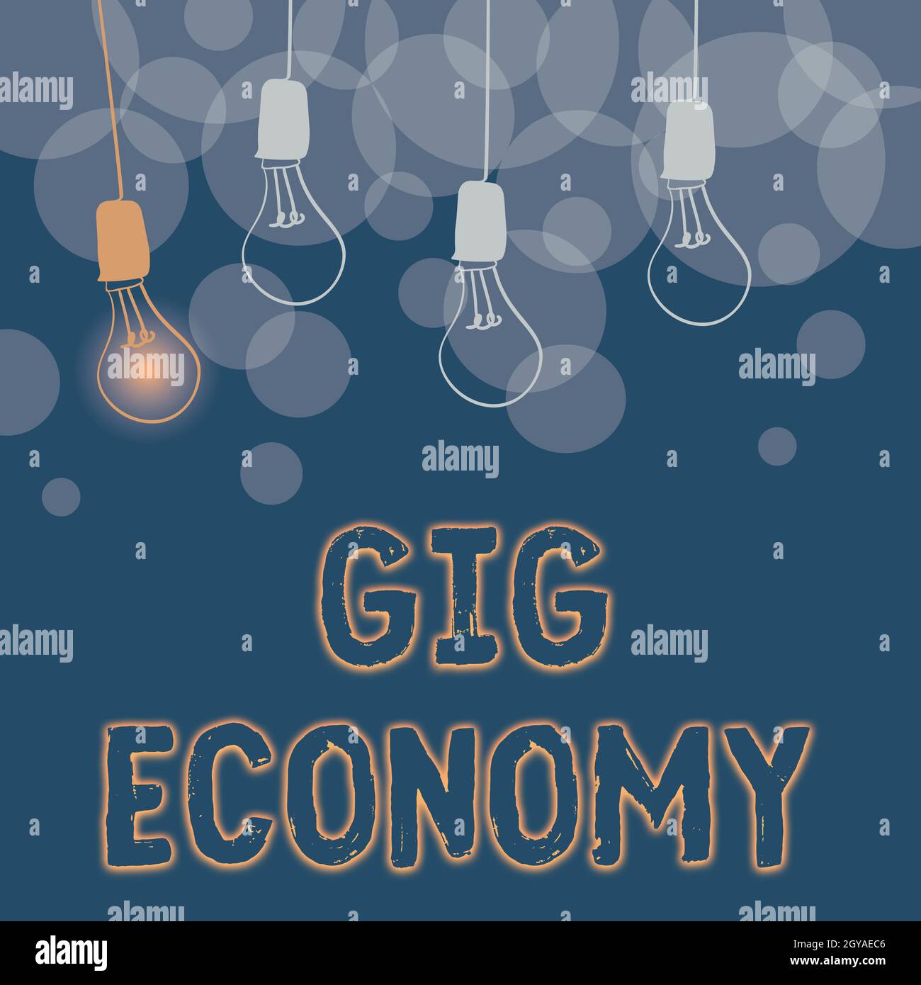 Inspiration showing sign Gig Economy, Conceptual photo a market system distinguished by shortterm jobs and contracts Abstract Displaying Different Ide Stock Photo
