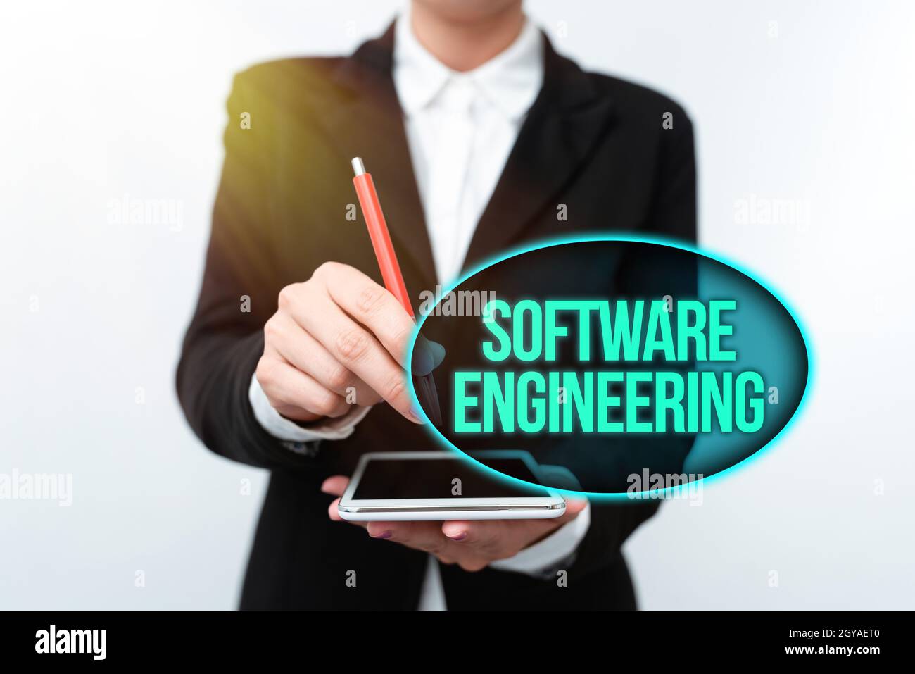 Sign displaying Software Engineering, Business overview apply engineering to the development of software Presenting New Technology Ideas Discussing Te Stock Photo