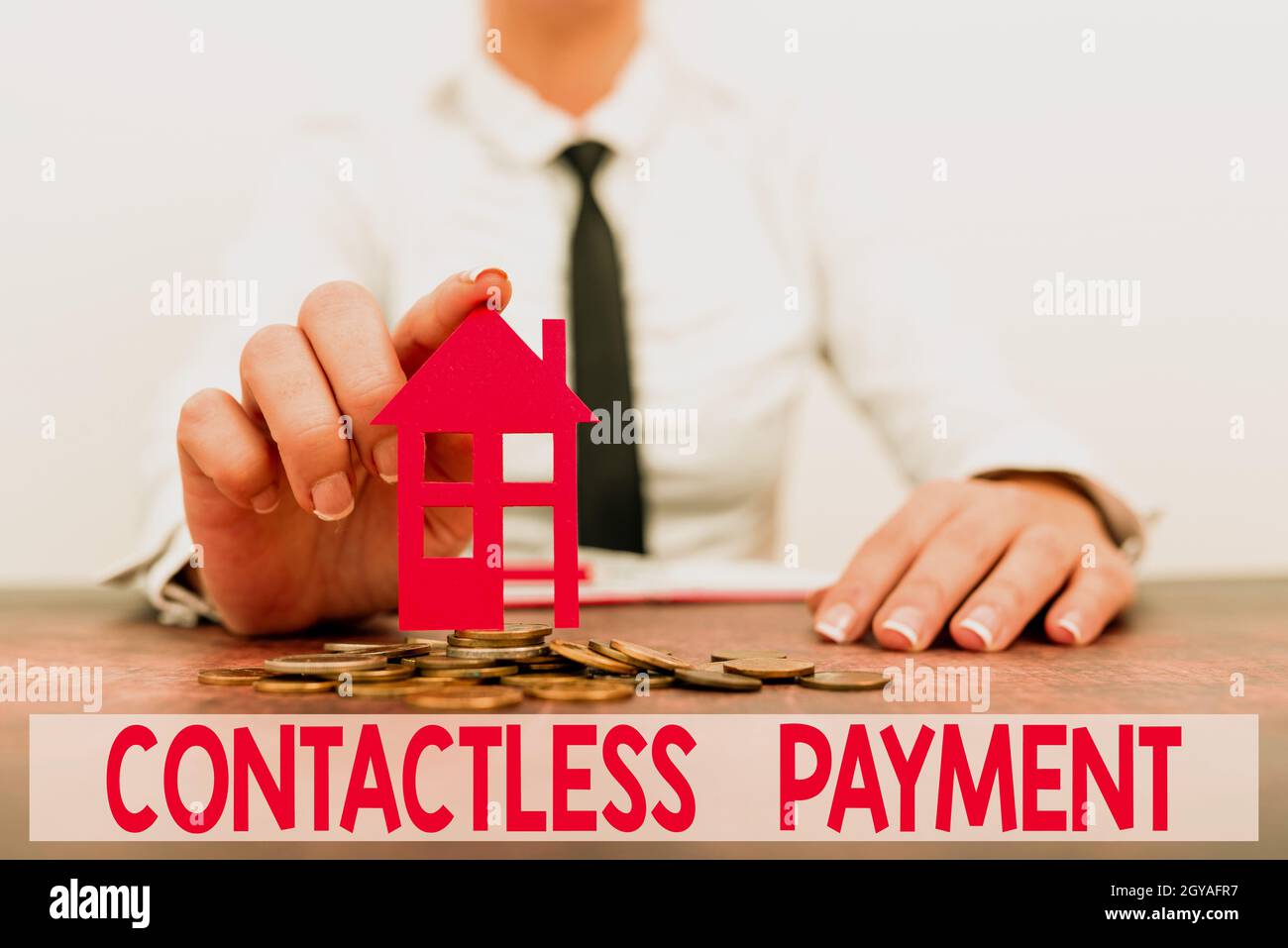 Inspiration showing sign Contactless Payment, Business idea use near field communication for making secure payments New home installments and investme Stock Photo