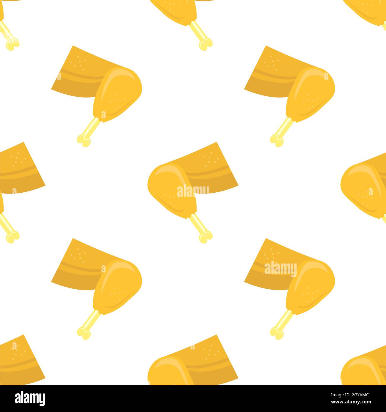 Chicken Legs Seamless Pattern Isolated on White Background Stock Photo ...