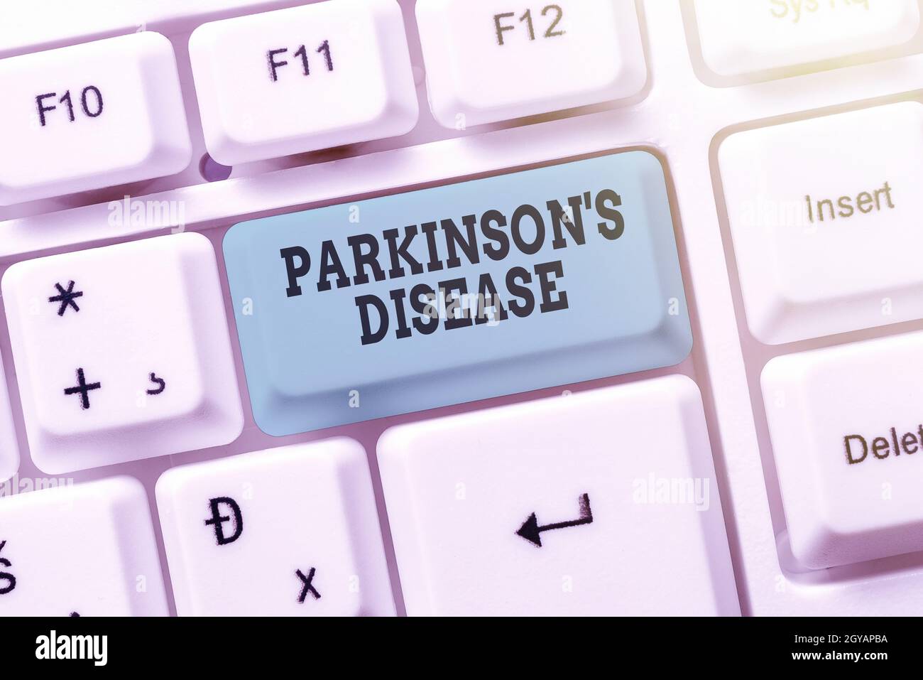Hand writing sign Parkinson S Is Disease, Word for nervous system