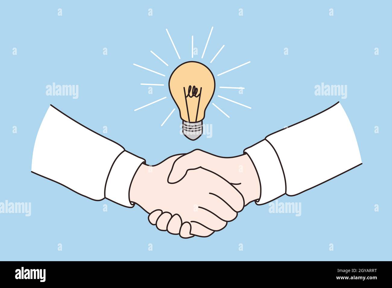 Business agreement and deal concept. Two business people partners