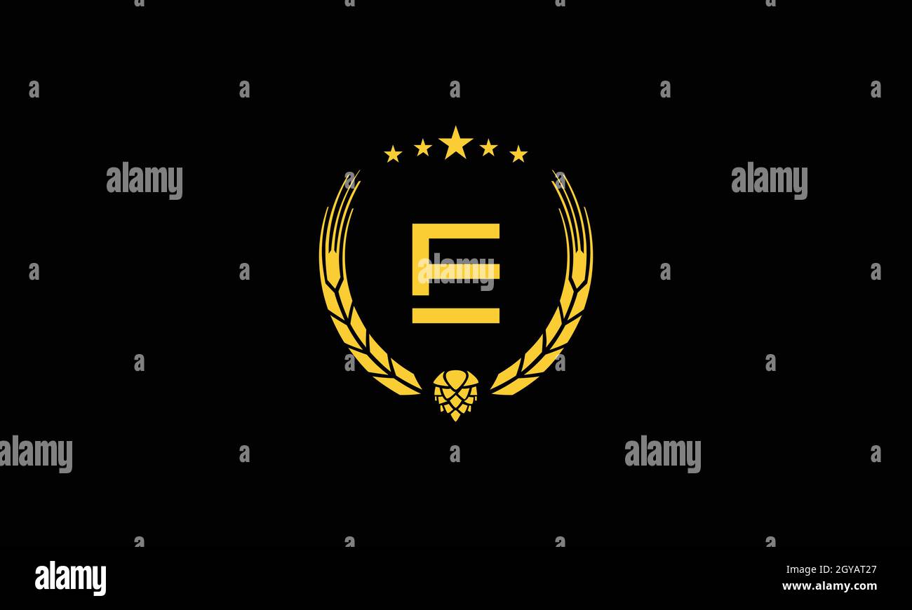 LETTER E LOGO DESIGN WITH NEGATIVE SPACE EFFECT FOR ILLUSTRATION USE Stock Vector