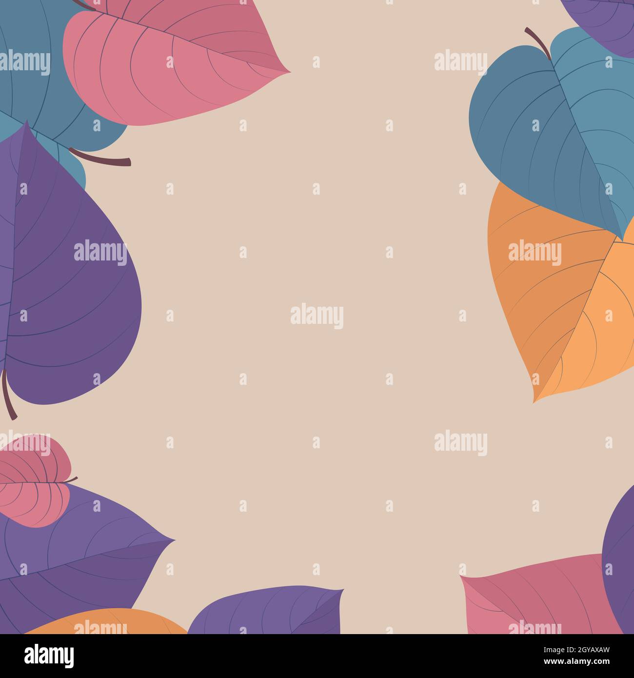 Realistic autumn leaves on a light background - Vector illustration ...