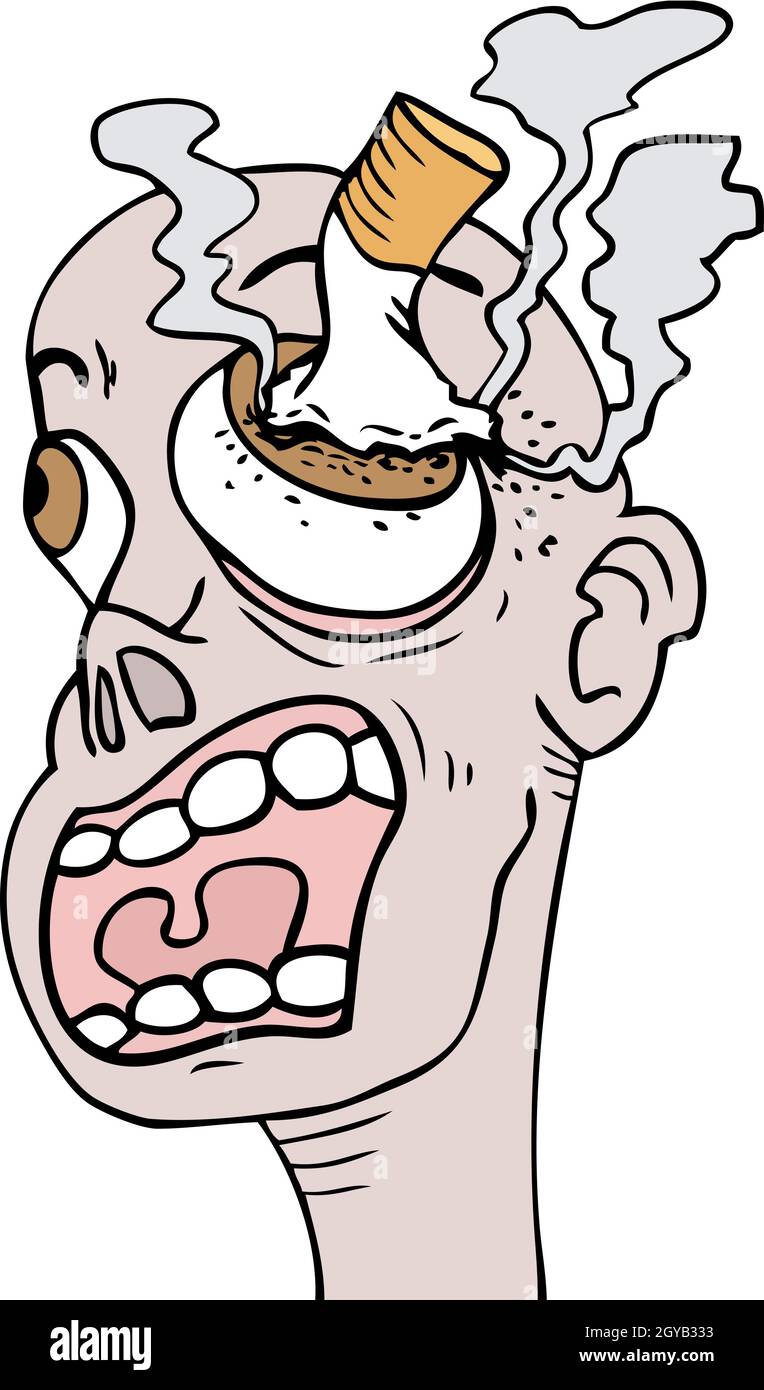 cigar in eye Stock Vector