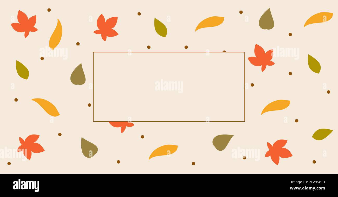 Realistic autumn foliage, white background with space for text - Vector ...