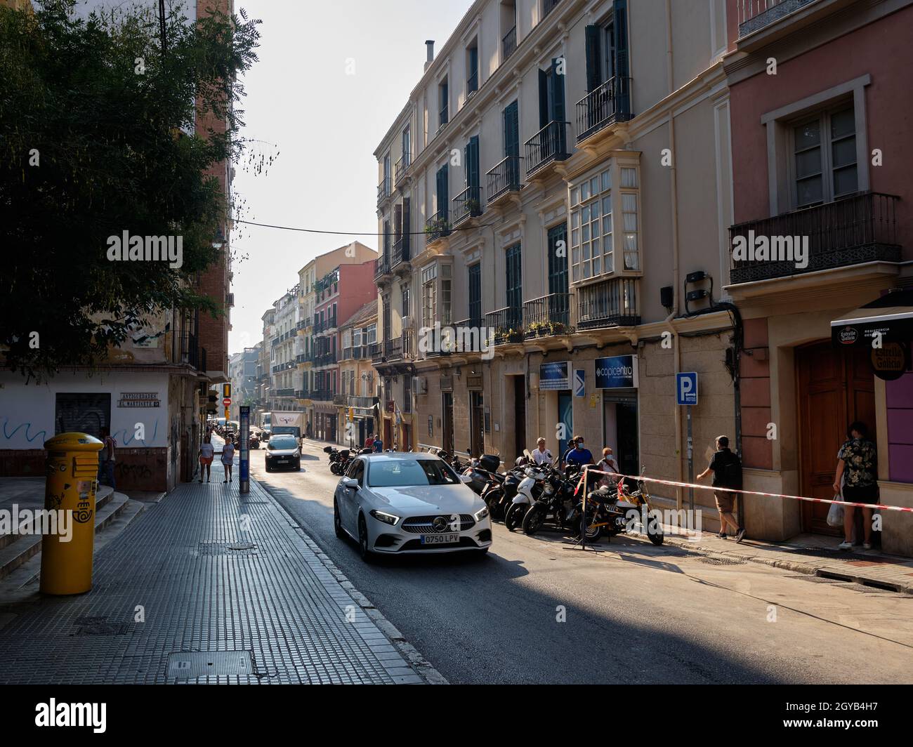 Calle Carreteria - Carreteria street, Malaga, Andalusia, Spain. Stock Photo