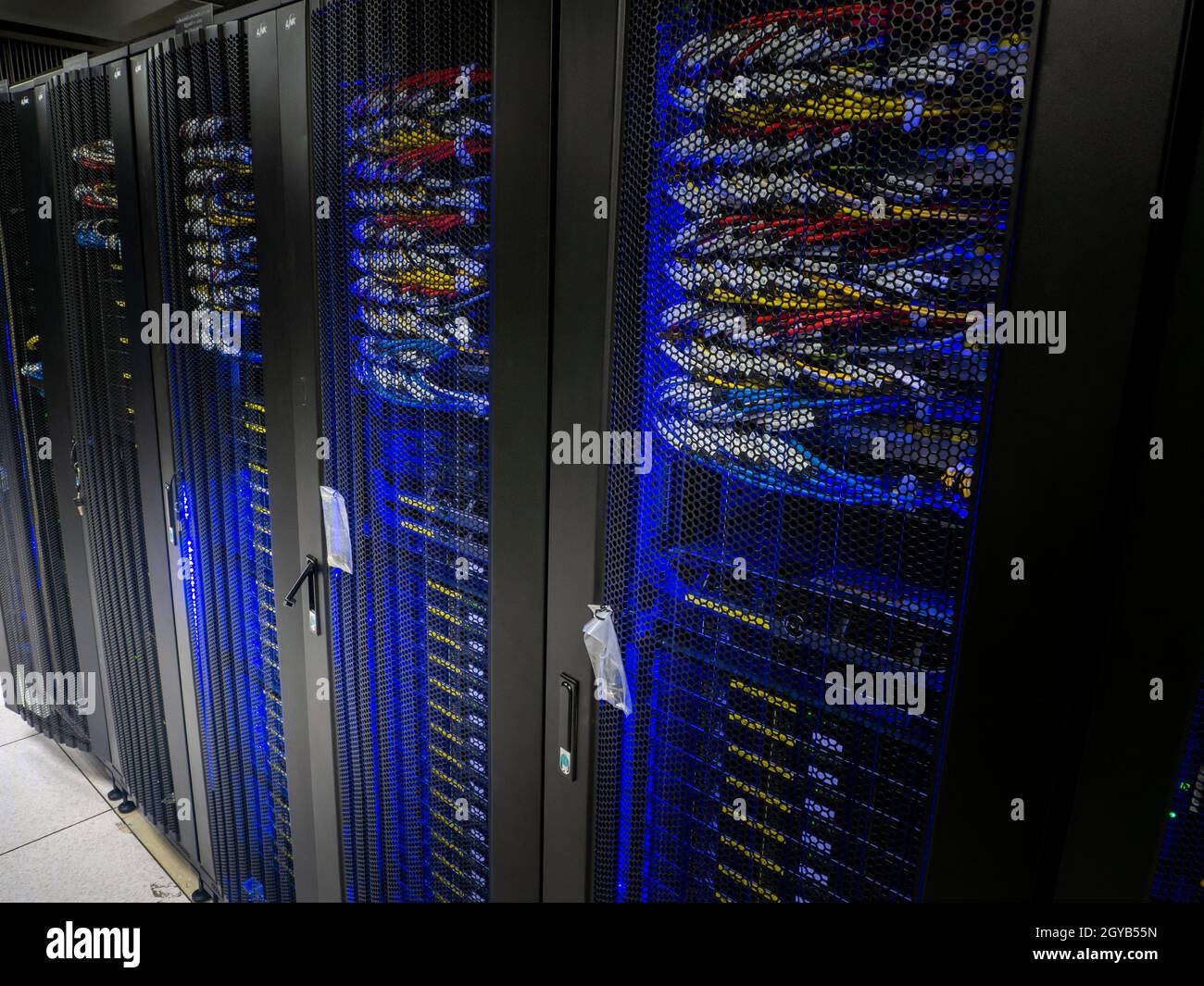Server room data center. Backup, mining, hosting, mainframe, farm and ...