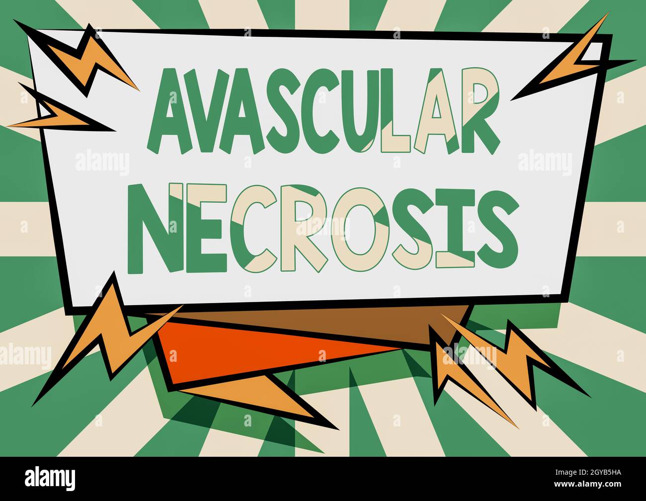 Text sign showing Avascular Necrosis, Conceptual photo death of bone tissue due to a lack of blood supply Abstract Displaying Urgent Message, New Anno Stock Photo