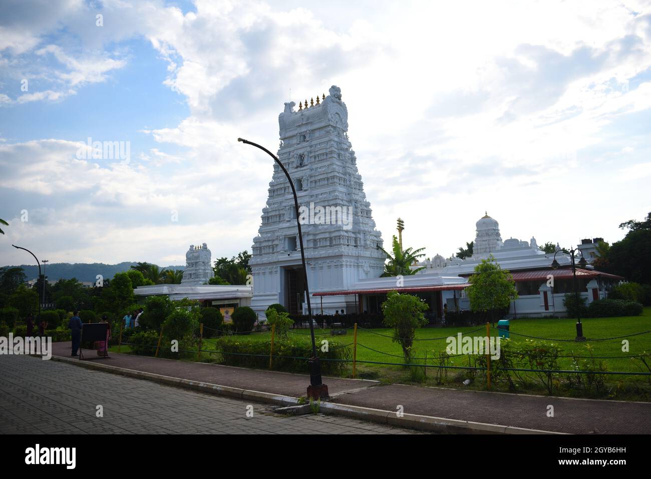 Beautiful view of Purva Tirupati Shri Balaji Temple of Guwahati Stock ...