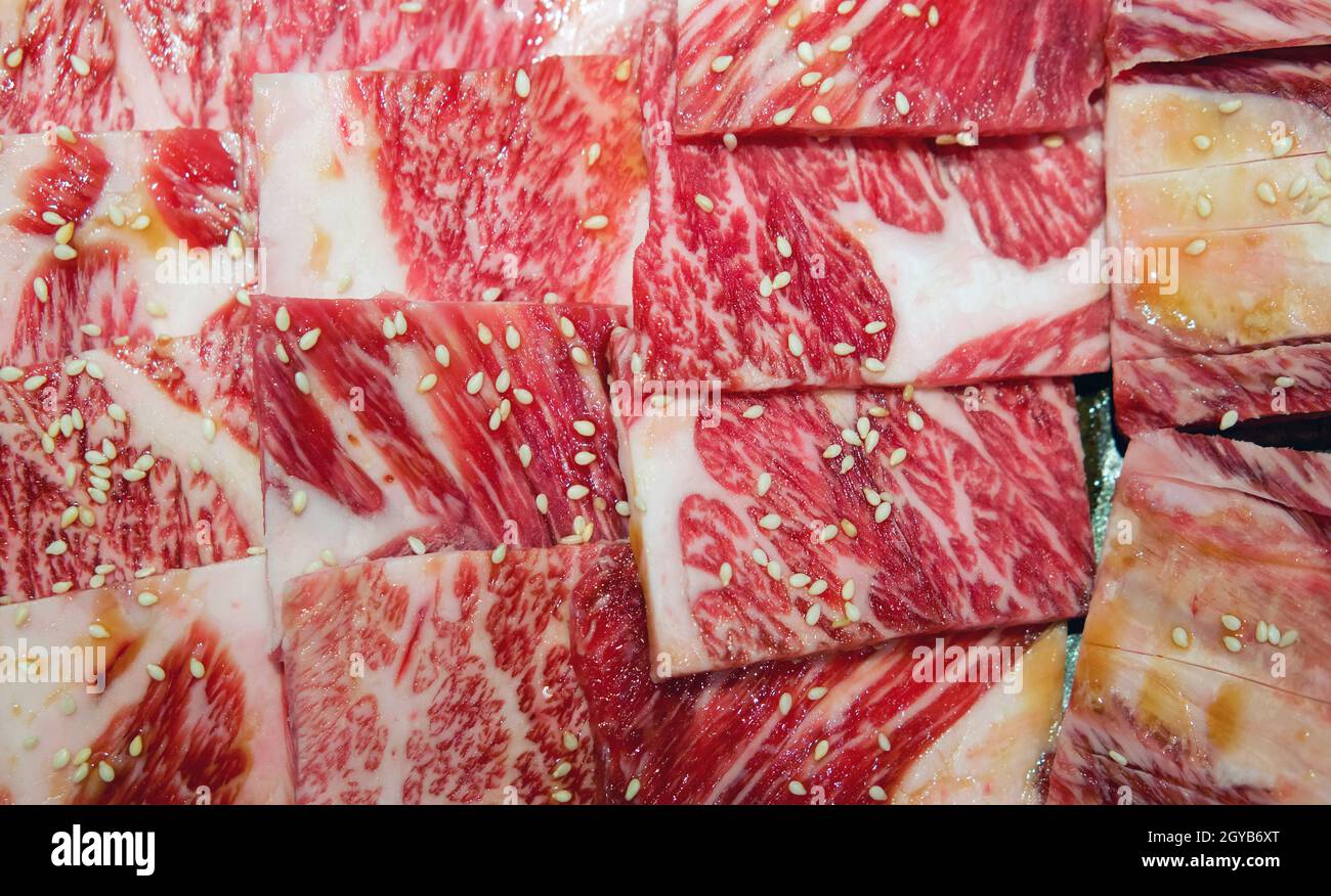 Karubi, Ribonbone. It is the least fat red meat. Food Background Stock Photo Alamy
