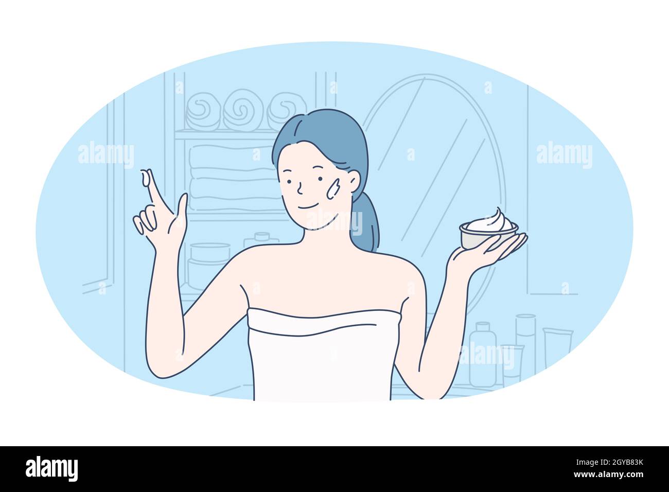 Daily routine cartoon hi-res stock photography and images - Alamy