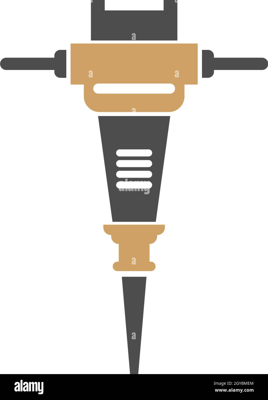 Construction drill icon logo design template vector Stock Vector