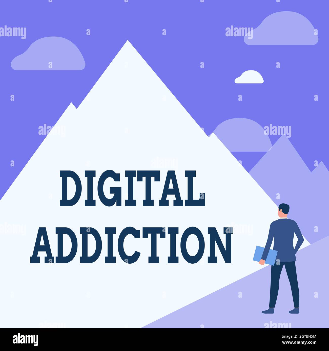 Conceptual display Digital Addiction, Word for disorder that involves ...